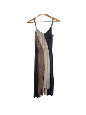 Barney's Co-Op Ella Moss Maxi Tank Dress S Boho USA Made Neutral Color Block
